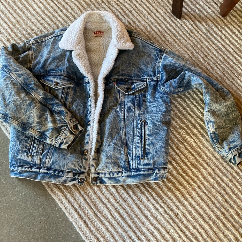 Levi's Denim Sherpa Jacket - Blue